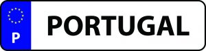 Portuguese registration plate